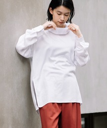 Munich | コットンセルロースフィブリルサテンタートルネックシャツ(シャツ/ブラウス)