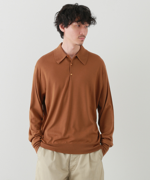 Kaptain Sunshine(キャプテン サンシャイン)の「KAPTAIN SUNSHINE made by JHON SMEDLEY 19(ニット/セーター・メンズ・ブラック/キャメル・LARGE/MEDIUM)」の2枚目の写真