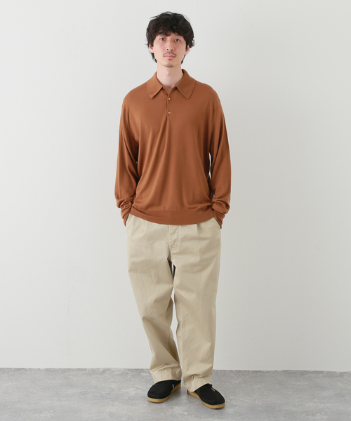 Kaptain Sunshine(キャプテン サンシャイン)の「KAPTAIN SUNSHINE made by JHON SMEDLEY 19(ニット/セーター・メンズ・ブラック/キャメル・LARGE/MEDIUM)」の3枚目の写真