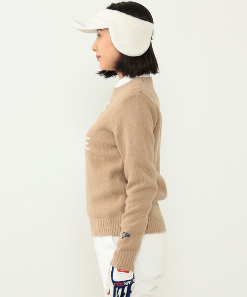 WOMEN〉BEAMS GOLF PURPLE LABEL / ラムウール レタード ニット