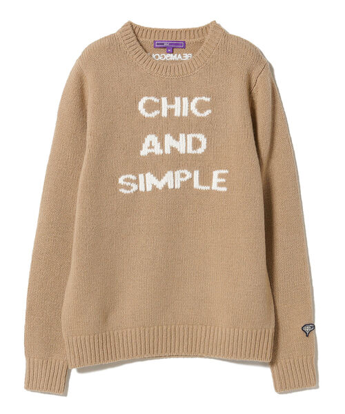 ★美品★BEAMS GOLF　ラムウール レタード ニット　サイズ　L WOMEN〉BEAMS GOLF PURPLE LABEL / ラムウール レタード ニット