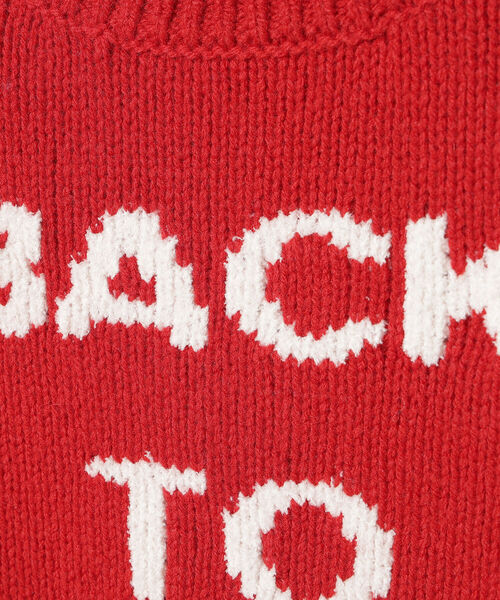 WOMEN〉BEAMS GOLF PURPLE LABEL / ラムウール レタード ニット