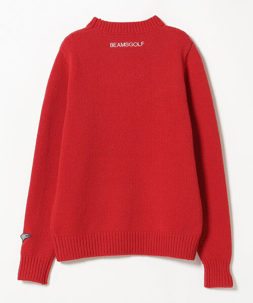 WOMEN〉BEAMS GOLF PURPLE LABEL / ラムウール レタード ニット