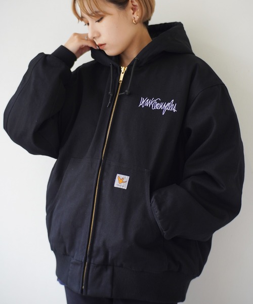 （What it isNt）ART BY MARKGONZALES（ワットイットイズント）の「＜ 当店限定・別注アイテム ＞ 【（What it isNt）ART BY MARKGONZALES / (ワットイットイズント) アートバイ マークゴンザレス 】 裏地キルティング コットンキャンバス ブルゾン（その他アウター・メンズ・ブラウン/ネイビー/ブラック・M/XL/L）」の2枚目の写真