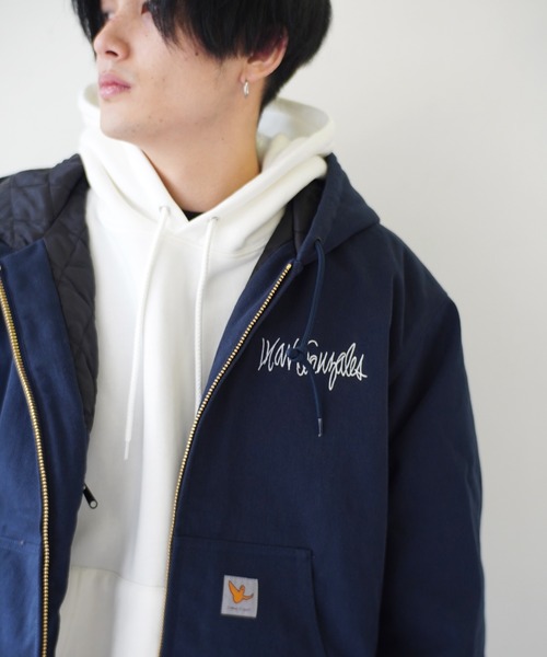 （What it isNt）ART BY MARKGONZALES（ワットイットイズント）の「＜ 当店限定・別注アイテム ＞ 【（What it isNt）ART BY MARKGONZALES / (ワットイットイズント) アートバイ マークゴンザレス 】 裏地キルティング コットンキャンバス ブルゾン（その他アウター・メンズ・ブラウン/ネイビー/ブラック・M/XL/L）」の16枚目の写真