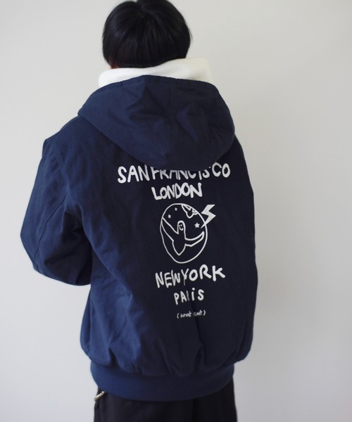 （What it isNt）ART BY MARKGONZALES（ワットイットイズント）の「＜ 当店限定・別注アイテム ＞ 【（What it isNt）ART BY MARKGONZALES / (ワットイットイズント) アートバイ マークゴンザレス 】 裏地キルティング コットンキャンバス ブルゾン（その他アウター・メンズ・ブラウン/ネイビー/ブラック・M/XL/L）」の17枚目の写真