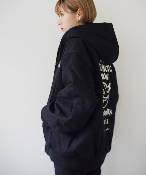 （What it isNt）ART BY MARKGONZALES（ワットイットイズント）の「＜ 当店限定・別注アイテム ＞ 【（What it isNt）ART BY MARKGONZALES / (ワットイットイズント) アートバイ マークゴンザレス 】 裏地キルティング コットンキャンバス ブルゾン（その他アウター・メンズ・ブラウン/ネイビー/ブラック・M/XL/L）」の19枚目の写真