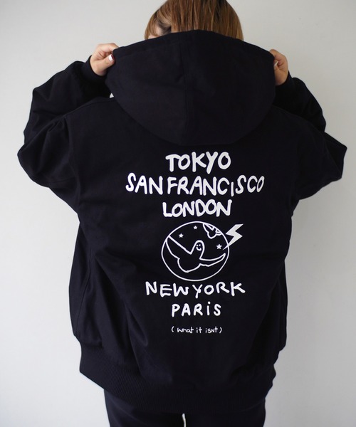 （What it isNt）ART BY MARKGONZALES（ワットイットイズント）の「＜ 当店限定・別注アイテム ＞ 【（What it isNt）ART BY MARKGONZALES / (ワットイットイズント) アートバイ マークゴンザレス 】 裏地キルティング コットンキャンバス ブルゾン（その他アウター・メンズ・ブラウン/ネイビー/ブラック・M/XL/L）」の5枚目の写真