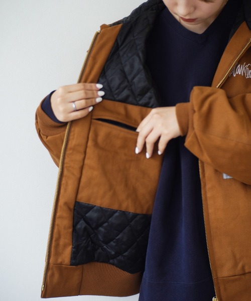 （What it isNt）ART BY MARKGONZALES（ワットイットイズント）の「＜ 当店限定・別注アイテム ＞ 【（What it isNt）ART BY MARKGONZALES / (ワットイットイズント) アートバイ マークゴンザレス 】 裏地キルティング コットンキャンバス ブルゾン（その他アウター・メンズ・ブラウン/ネイビー/ブラック・M/XL/L）」の22枚目の写真