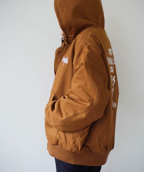 （What it isNt）ART BY MARKGONZALES（ワットイットイズント）の「＜ 当店限定・別注アイテム ＞ 【（What it isNt）ART BY MARKGONZALES / (ワットイットイズント) アートバイ マークゴンザレス 】 裏地キルティング コットンキャンバス ブルゾン（その他アウター・メンズ・ブラウン/ネイビー/ブラック・M/XL/L）」の13枚目の写真