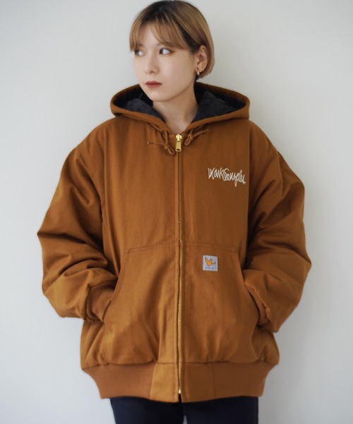 （What it isNt）ART BY MARKGONZALES（ワットイットイズント）の「＜ 当店限定・別注アイテム ＞ 【（What it isNt）ART BY MARKGONZALES / (ワットイットイズント) アートバイ マークゴンザレス 】 裏地キルティング コットンキャンバス ブルゾン（その他アウター・メンズ・ブラウン/ネイビー/ブラック・M/XL/L）」の6枚目の写真