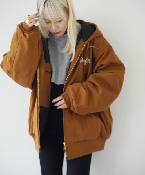 （What it isNt）ART BY MARKGONZALES（ワットイットイズント）の「＜ 当店限定・別注アイテム ＞ 【（What it isNt）ART BY MARKGONZALES / (ワットイットイズント) アートバイ マークゴンザレス 】 裏地キルティング コットンキャンバス ブルゾン（その他アウター・メンズ・ブラウン/ネイビー/ブラック・M/XL/L）」の14枚目の写真