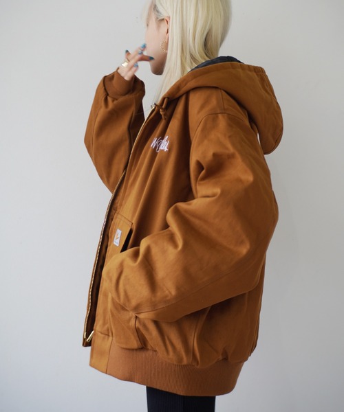 （What it isNt）ART BY MARKGONZALES（ワットイットイズント）の「＜ 当店限定・別注アイテム ＞ 【（What it isNt）ART BY MARKGONZALES / (ワットイットイズント) アートバイ マークゴンザレス 】 裏地キルティング コットンキャンバス ブルゾン（その他アウター・メンズ・ブラウン/ネイビー/ブラック・M/XL/L）」の21枚目の写真