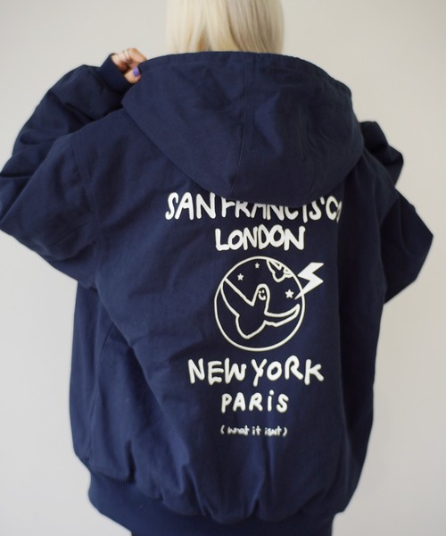 （What it isNt）ART BY MARKGONZALES（ワットイットイズント）の「＜ 当店限定・別注アイテム ＞ 【（What it isNt）ART BY MARKGONZALES / (ワットイットイズント) アートバイ マークゴンザレス 】 裏地キルティング コットンキャンバス ブルゾン（その他アウター・メンズ・ブラウン/ネイビー/ブラック・M/XL/L）」の10枚目の写真