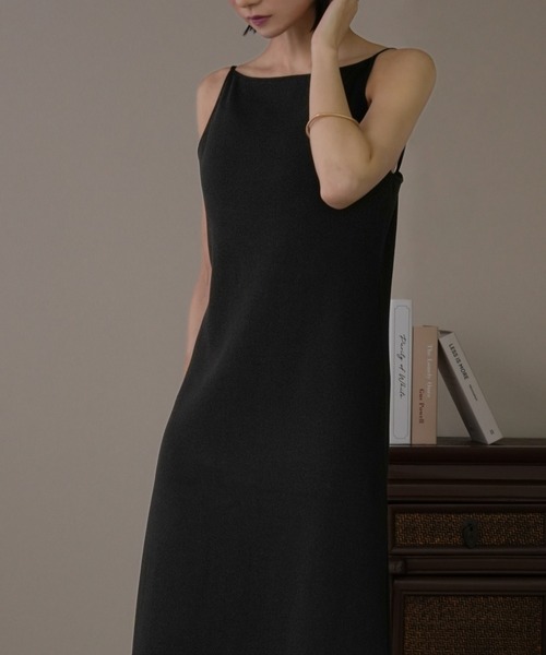 IAMUSE（アイアミューズ）の「バックオープンキャミワンピース S0804【IAMUSE】（ワンピース・レディース・ブラック・FREE）」の9枚目の写真