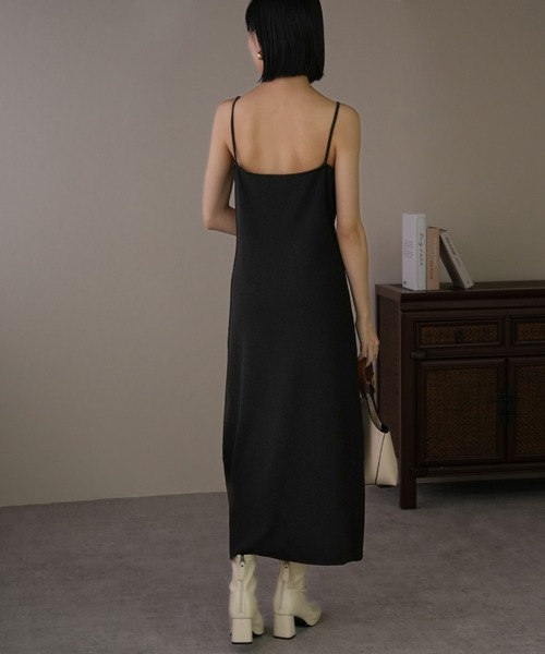 IAMUSE（アイアミューズ）の「バックオープンキャミワンピース S0804【IAMUSE】（ワンピース・レディース・ブラック・FREE）」の6枚目の写真