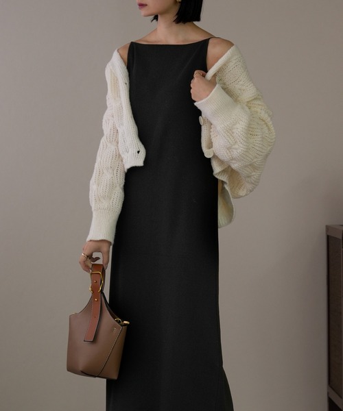 IAMUSE（アイアミューズ）の「バックオープンキャミワンピース S0804【IAMUSE】（ワンピース・レディース・ブラック・FREE）」の5枚目の写真