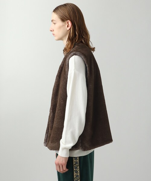 tk.TAKEO KIKUCHI（ティーケータケオキクチ）の「◆MATAGIファーベスト（ベスト・メンズ・サンドベージュ/ブラウン系・88）」の5枚目の写真