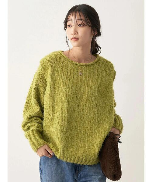 CRAFT STANDARD BOUTIQUE(クラフトスタンダードブティック)の「バスケット編ベスト切替プルオーバー(ニット/セーター・レディース・ブルー/アイボリー/イエロー/ピンク・FREE)」の7枚目の写真