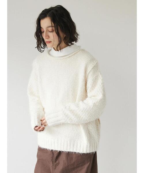 CRAFT STANDARD BOUTIQUE(クラフトスタンダードブティック)の「バスケット編ベスト切替プルオーバー(ニット/セーター・レディース・ブルー/アイボリー/イエロー/ピンク・FREE)」の9枚目の写真