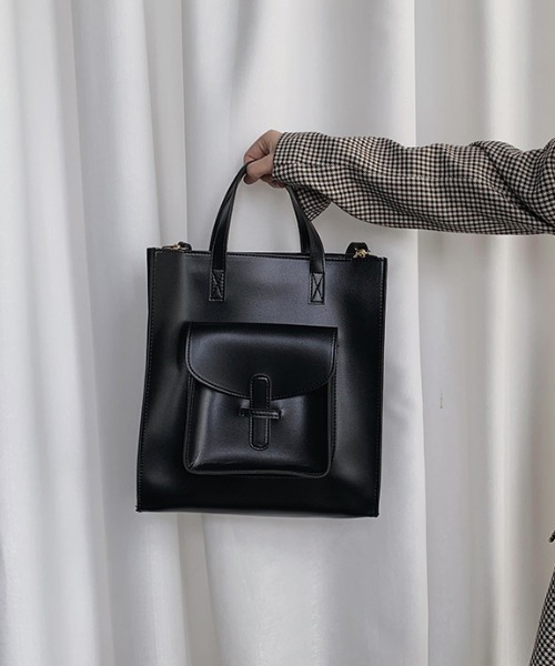 ARULE（アルール）の「『ARULE/アルール』2WAYレザーライクバッグ【Y】【CN】（ショルダーバッグ・レディース・ブラック/ブラウン・FREE）」の13枚目の写真