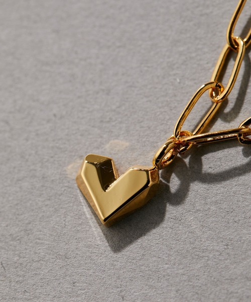ear PAPILLONNER（イアパピヨネ）の「ロックハートネックレス（ネックレス・レディース・シルバー/ゴールド・FREE）」の5枚目の写真