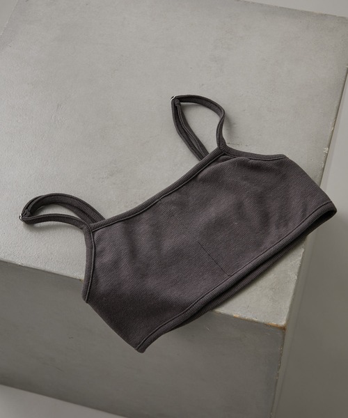 COLLAGE GALLARDAGALANTE（コラージュガリャルダガランテ）の「バンドゥキャミ（キャミソール・レディース・ブラック/チャコールグレー・FREE）」の12枚目の写真