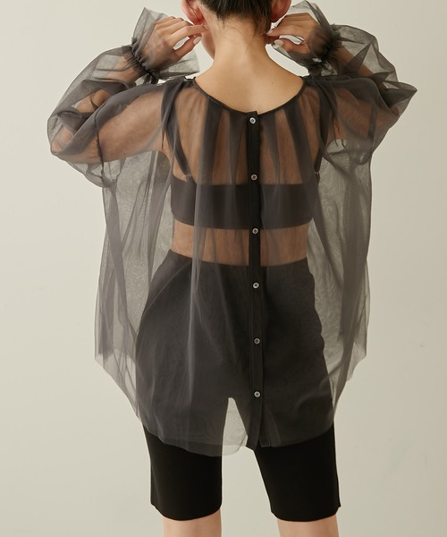 COLLAGE GALLARDAGALANTE（コラージュガリャルダガランテ）の「バンドゥキャミ（キャミソール・レディース・ブラック/チャコールグレー・FREE）」の8枚目の写真