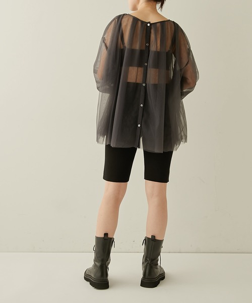 COLLAGE GALLARDAGALANTE（コラージュガリャルダガランテ）の「バンドゥキャミ（キャミソール・レディース・ブラック/チャコールグレー・FREE）」の15枚目の写真