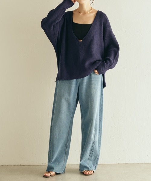 COLLAGE GALLARDAGALANTE（コラージュガリャルダガランテ）の「バンドゥキャミ（キャミソール・レディース・ブラック/チャコールグレー・FREE）」の5枚目の写真