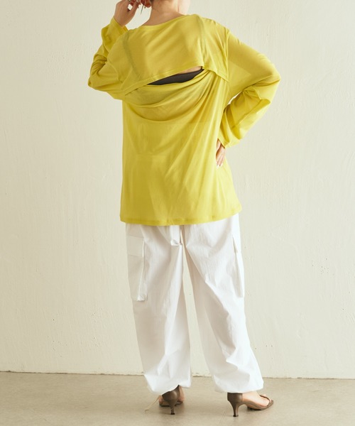 COLLAGE GALLARDAGALANTE（コラージュガリャルダガランテ）の「バンドゥキャミ（キャミソール・レディース・ブラック/チャコールグレー・FREE）」の17枚目の写真