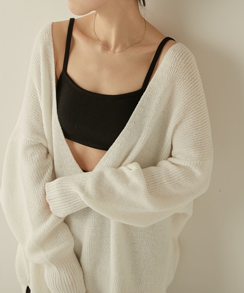 COLLAGE GALLARDAGALANTE（コラージュガリャルダガランテ）の「バンドゥキャミ（キャミソール・レディース・ブラック/チャコールグレー・FREE）」の19枚目の写真