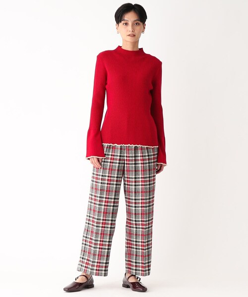 OPAQUE.CLIP（オペークドットクリップ）の「◆【C】配色使いハイネックリブニット（ニット/セーター・レディース・ホワイト系7/レッド系6/ブラック系4・36/38）」の11枚目の写真