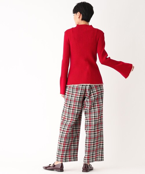 OPAQUE.CLIP（オペークドットクリップ）の「◆【C】配色使いハイネックリブニット（ニット/セーター・レディース・ホワイト系7/レッド系6/ブラック系4・36/38）」の14枚目の写真