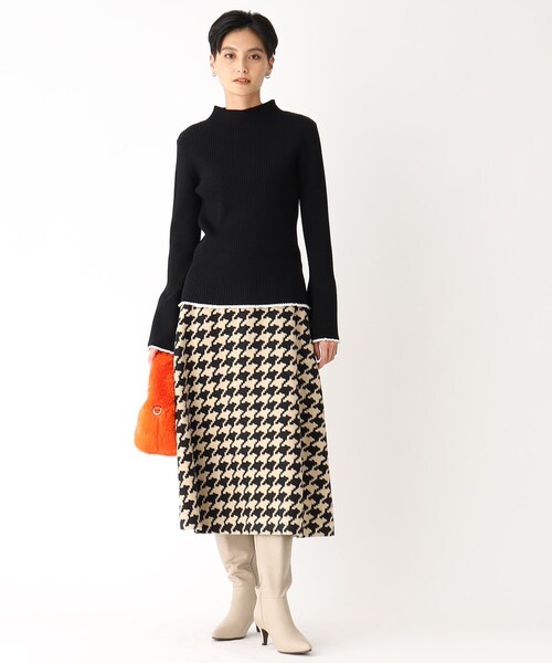 OPAQUE.CLIP（オペークドットクリップ）の「◆【C】配色使いハイネックリブニット（ニット/セーター・レディース・ホワイト系7/レッド系6/ブラック系4・36/38）」の15枚目の写真