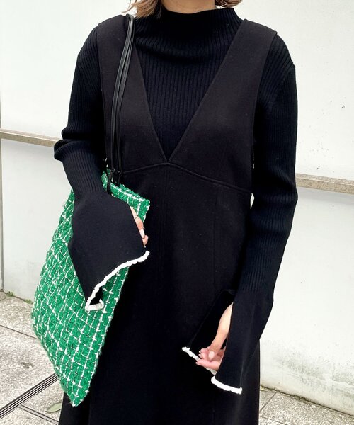 OPAQUE.CLIP（オペークドットクリップ）の「◆【C】配色使いハイネックリブニット（ニット/セーター・レディース・ホワイト系7/レッド系6/ブラック系4・36/38）」の19枚目の写真