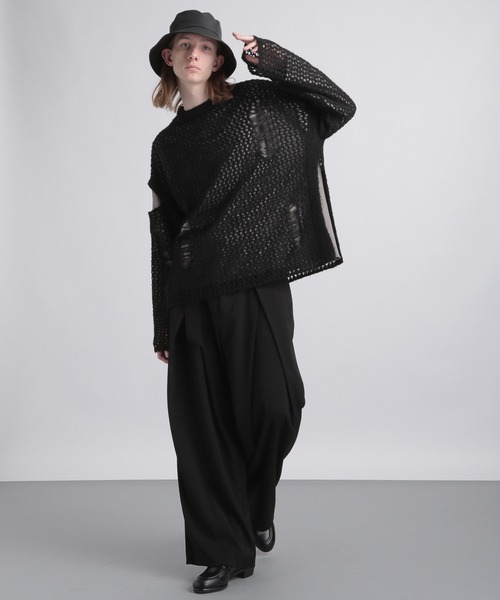 HARE（ハレ）の「【SETUP対応】ディープタックベルトストレートパンツ(HARE)（スラックス・メンズ・ブラック/グリーン・SMALL/MEDIUM）」の18枚目の写真