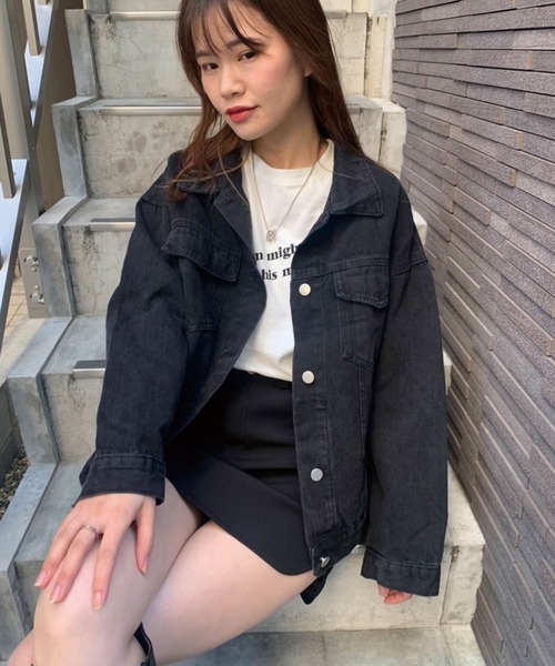 CORNERS（コーナーズ）の「ブラックデニムジャケット（デニムジャケット・レディース・ブラック・M）」の3枚目の写真