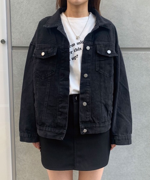 CORNERS（コーナーズ）の「ブラックデニムジャケット（デニムジャケット・レディース・ブラック・M）」の5枚目の写真