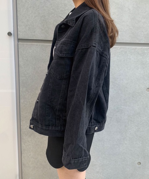 CORNERS（コーナーズ）の「ブラックデニムジャケット（デニムジャケット・レディース・ブラック・M）」の6枚目の写真