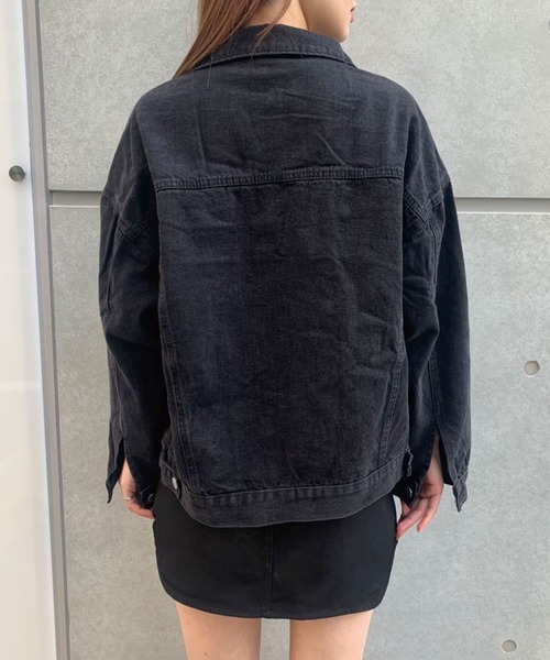 CORNERS（コーナーズ）の「ブラックデニムジャケット（デニムジャケット・レディース・ブラック・M）」の7枚目の写真