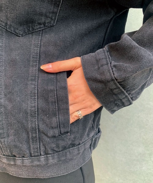 CORNERS（コーナーズ）の「ブラックデニムジャケット（デニムジャケット・レディース・ブラック・M）」の9枚目の写真