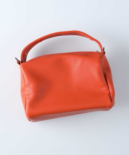 HONEYSUCKLE ROSE（ハニーサックルローズ）の「【HONEYSUCKLE ROSE】ミニワイドハンドルバッグ（ハンドバッグ・レディース・ブラック/オレンジ/ホワイト・ONE SIZE）」の4枚目の写真