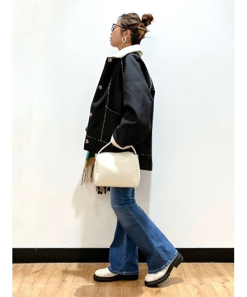 HONEYSUCKLE ROSE（ハニーサックルローズ）の「【HONEYSUCKLE ROSE】ミニワイドハンドルバッグ（ハンドバッグ・レディース・ブラック/オレンジ/ホワイト・ONE SIZE）」の17枚目の写真