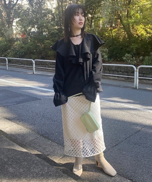 FRAY I.D(フレイアイディー)の「スクエアモバイルショルダー(ショルダーバッグ・レディース・ネイビー/ミント・FREE)」の16枚目の写真