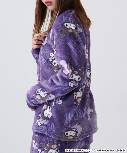 sanrio（サンリオ）の「sanrio characters サンリオキャラクターズ フリース セットアップ（ルームウェア/パジャマ・レディース・クリーム/サックスブルー/カーキ/パープル/レッド/ホワイト/ホワイト系その他/ピンク/グリーン系1/ピンクベージュ/ピンク系1/ラベンダー/ブルー系1・M/L/LL）」の19枚目の写真
