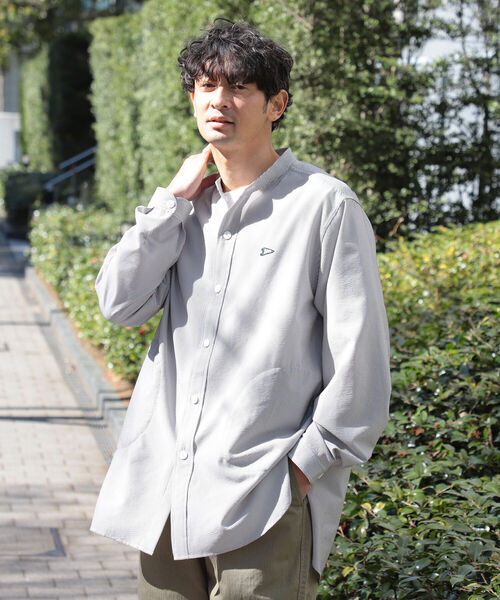 B:MING by BEAMS(ビーミングバイビームス)の「B:MING by BEAMS / サッカー バンドカラー シャツ(シャツ/ブラウス・メンズ・ネイビー/その他/オフホワイト・SMALL/MEDIUM/LARGE/X-LARGE)」の3枚目の写真