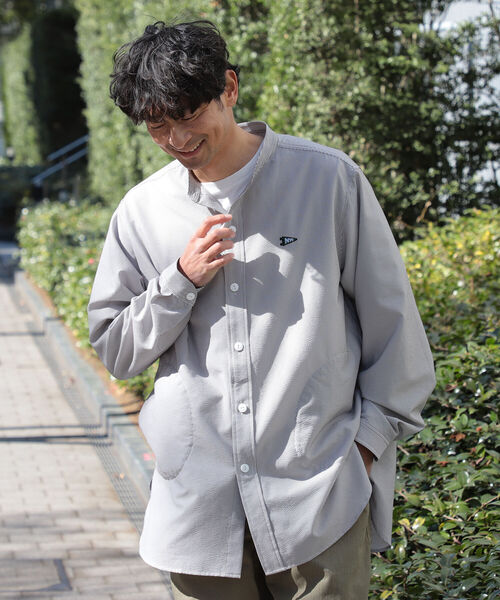B:MING by BEAMS(ビーミングバイビームス)の「B:MING by BEAMS / サッカー バンドカラー シャツ(シャツ/ブラウス・メンズ・ネイビー/その他/オフホワイト・SMALL/MEDIUM/LARGE/X-LARGE)」の9枚目の写真