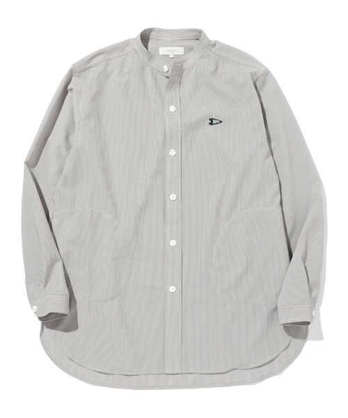 B:MING by BEAMS(ビーミングバイビームス)の「B:MING by BEAMS / サッカー バンドカラー シャツ(シャツ/ブラウス・メンズ・ネイビー/その他/オフホワイト・SMALL/MEDIUM/LARGE/X-LARGE)」の10枚目の写真