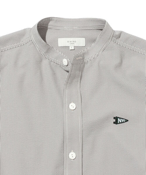 B:MING by BEAMS(ビーミングバイビームス)の「B:MING by BEAMS / サッカー バンドカラー シャツ(シャツ/ブラウス・メンズ・ネイビー/その他/オフホワイト・SMALL/MEDIUM/LARGE/X-LARGE)」の11枚目の写真